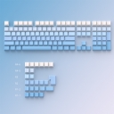 Sky Blue 104+29 Keys PBT Doubleshot Side Legends Keycaps Set Cherry Profile for MX Keyboard